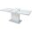 Стол ALTA 140 GREY-WHITE MARBLE/ WHITE глазурованное стекло М-City 