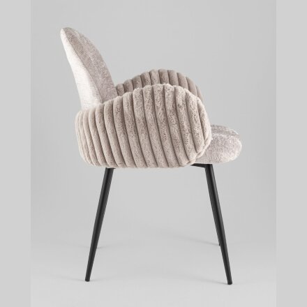 Стул обеденный Wave Stripes букле серый 