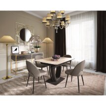 Стол обеденный Kenner PA1200 капучино/стекло камень капучино глянец Салонный образец