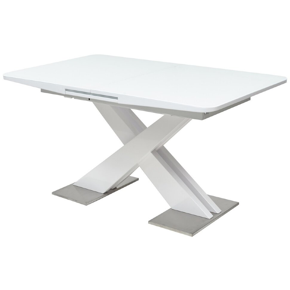 Стол CONTI 140 WHITE GLASS белый глянец М-City Стол CONTI 140 WHITE GLASS белый глянец М-City