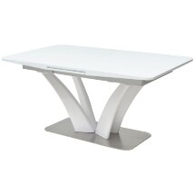 Стол FREYA 160 WHITE GLASS белый глянец М-City