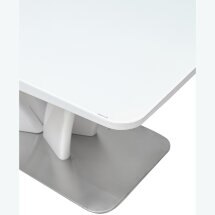 Стол FREYA 160 WHITE GLASS белый глянец М-City