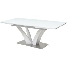 Стол FREYA 160 WHITE GLASS белый глянец М-City