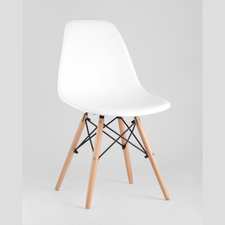 Стул Eames Style DSW белый (разборный каркас) 