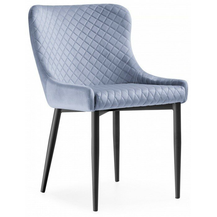 Стул на металлокаркасе Teo light blue / black Стул на металлокаркасе Teo light blue / black