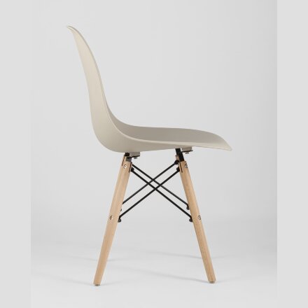 Стул Eames Style DSW бежевый x4 (разборный каркас) 