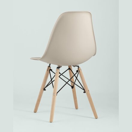 Стул Eames Style DSW бежевый x4 (разборный каркас) 