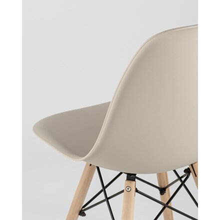 Стул Eames Style DSW бежевый x4 (разборный каркас) 