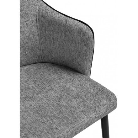 Стул на металлокаркасе Benza grey fabric / black 