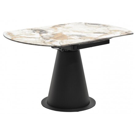 Керамический стол поворотный Teramo 135 gloss grand jade solid ceramic / бронзовый 