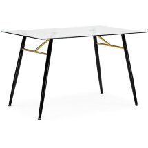 Стол стеклянный Holms 120x80x75 clear / black