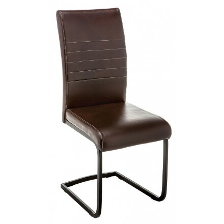 Стул на металлокаркасе Porte shiny brown 