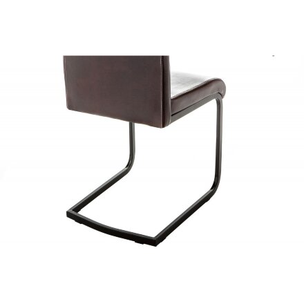 Стул на металлокаркасе Porte shiny brown 