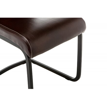 Стул на металлокаркасе Porte shiny brown 