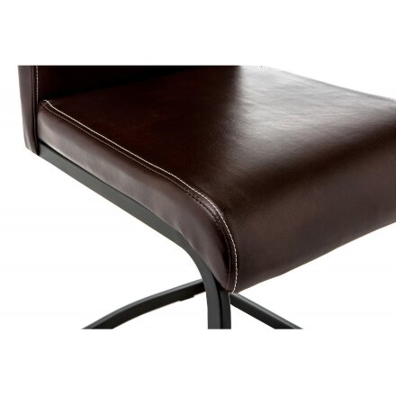 Стул на металлокаркасе Porte shiny brown 