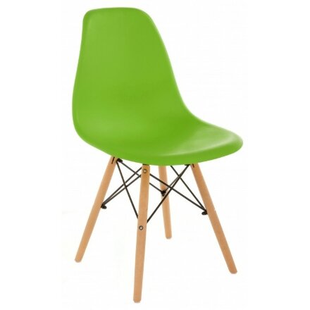 Пластиковый стул Eames PC-015 зеленый 